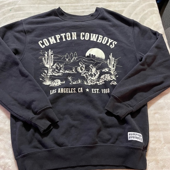 compton cowboys Other - Compton Cowboys Sweatshirt Mens XS Western Cowboys Gray Pullover